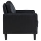 Conjunto de sofá tapizado Ruth de 3 piezas con brazos, color negro