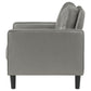 Sillón tapizado Ruth con brazos, color gris
