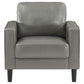 Sillón tapizado Ruth con brazos, color gris