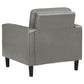 Sillón tapizado Ruth con brazos, color gris