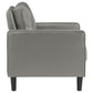 Sillón tapizado Ruth con brazos, color gris