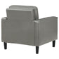 Sillón tapizado Ruth con brazos, color gris