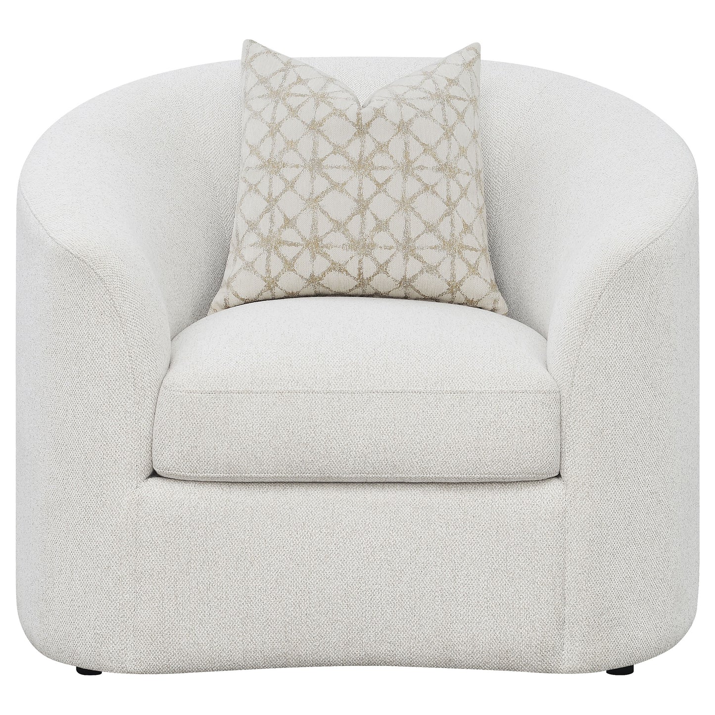 Sillón Rainn Boucle tapizado con brazos inclinados, color Latte