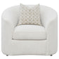 Sillón Rainn Boucle tapizado con brazos inclinados, color Latte