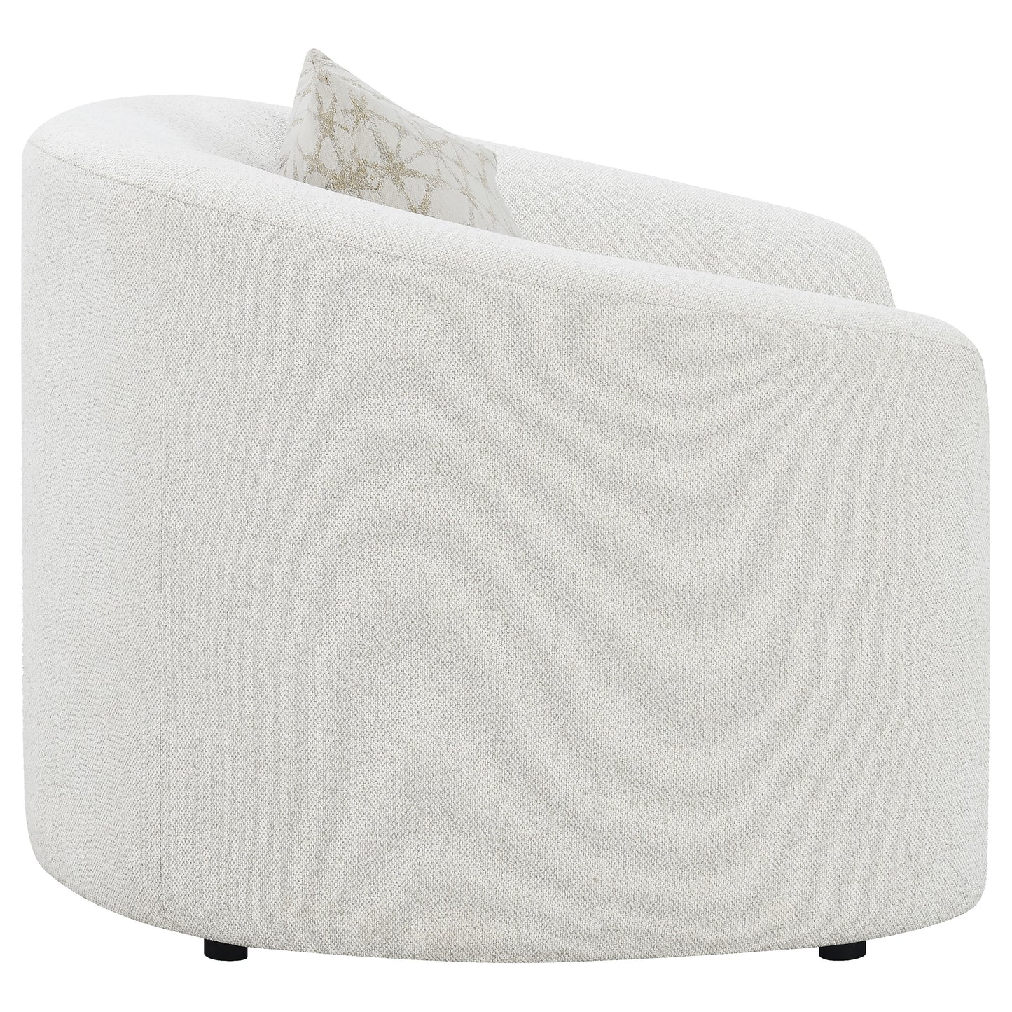 Sillón Rainn Boucle tapizado con brazos inclinados, color Latte