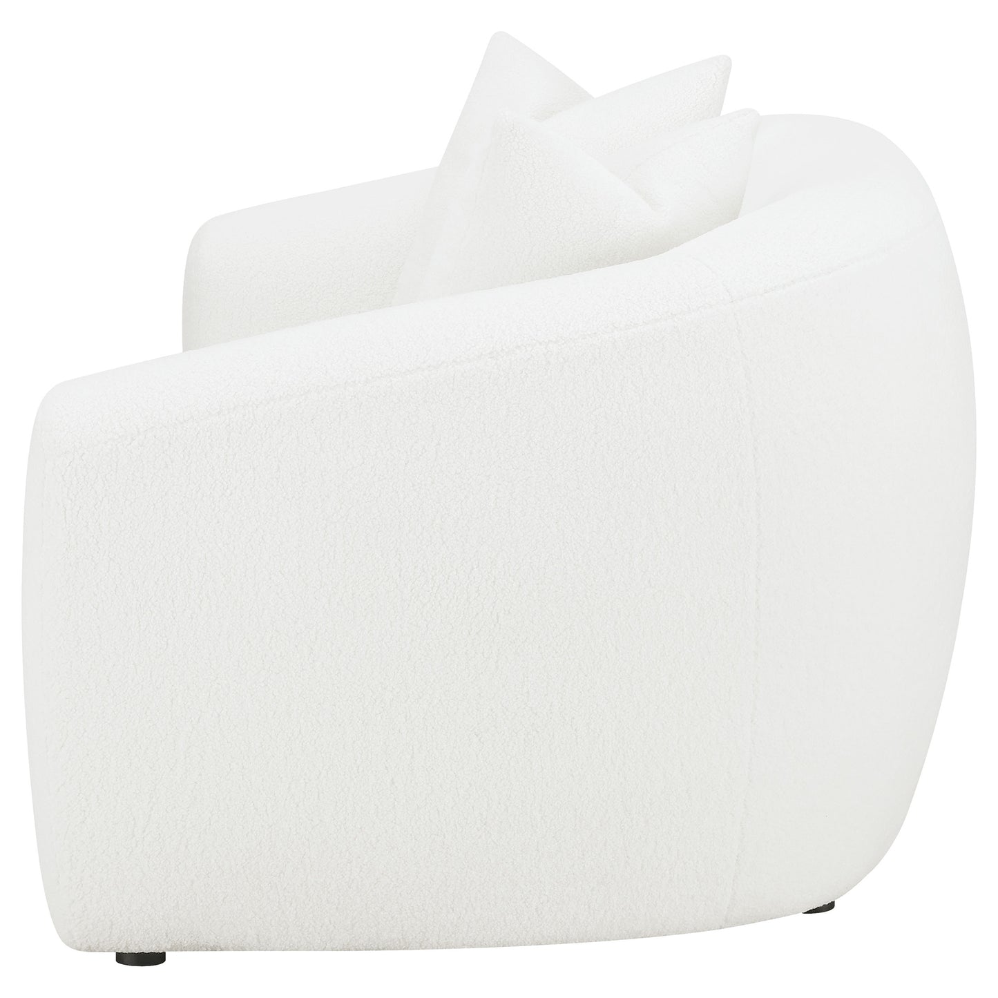 Sofá de dos plazas tapizado en piel de oveja sintética Isabella color natural