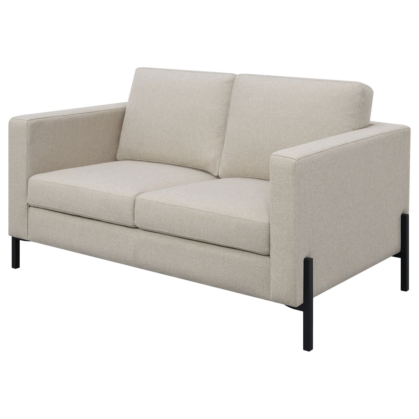 Tilly Upholstered Track Arms Loveseat Oatmeal