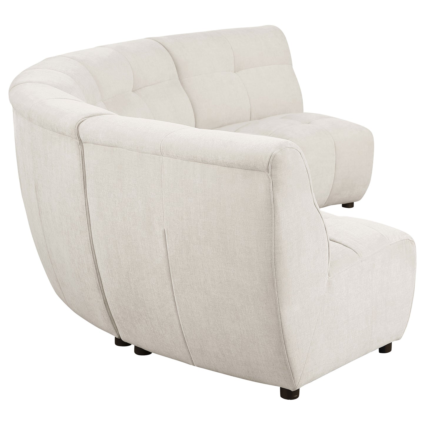 Sofá modular seccional tapizado Charlotte de 5 piezas color marfil