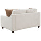 Loveseat tapizado con brazos inclinados Christine en beige
