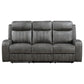 Conjunto de sofá reclinable tapizado de 2 piezas Raelynn gris