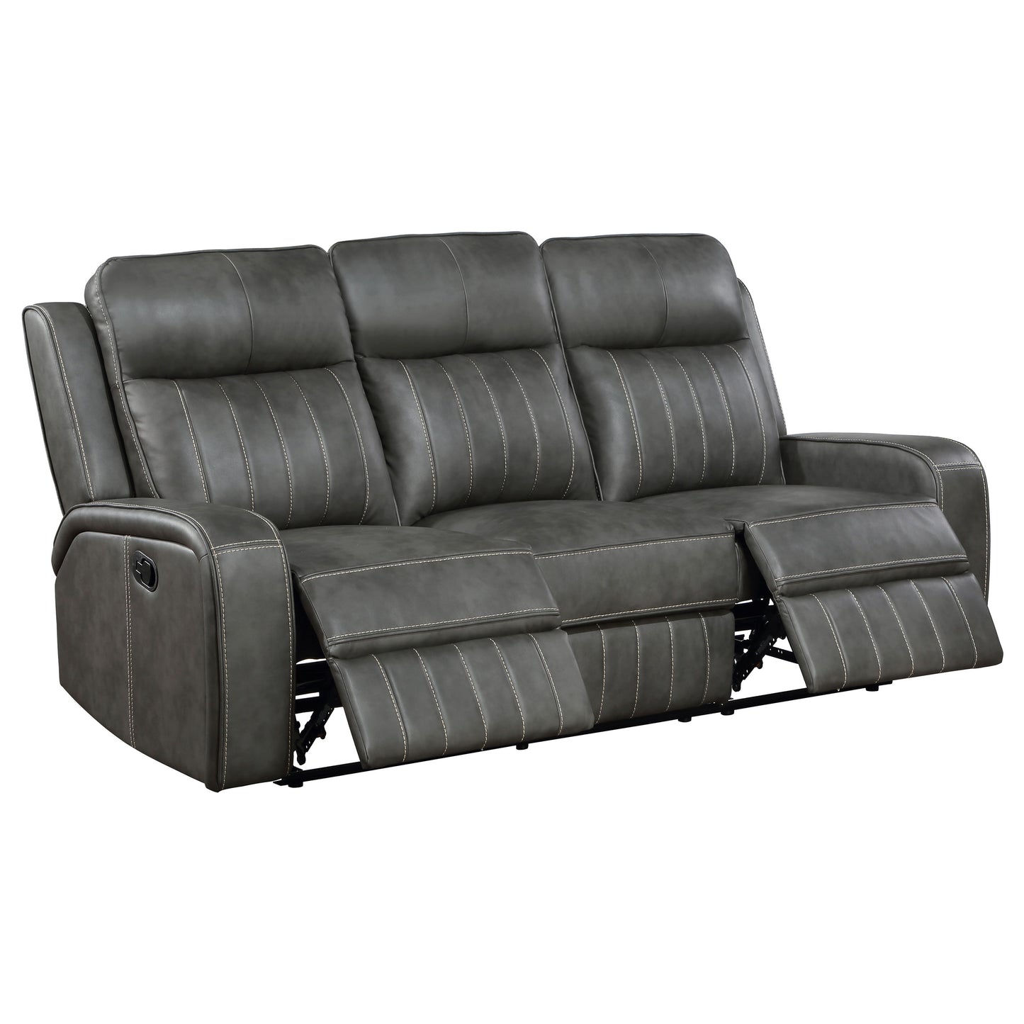 Conjunto de sofá reclinable tapizado de 2 piezas Raelynn gris