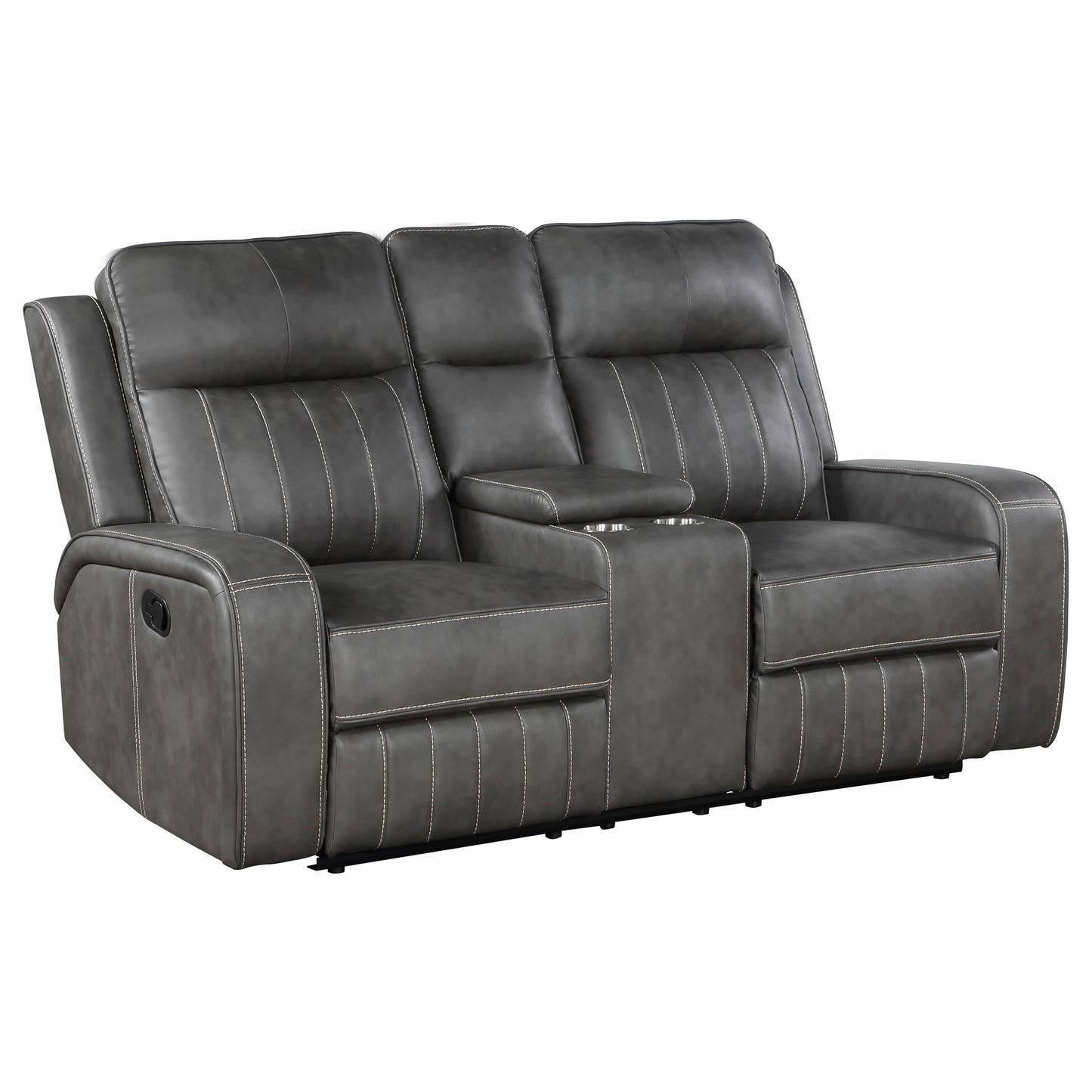 Conjunto de sofá reclinable tapizado de 2 piezas Raelynn gris