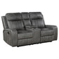 Conjunto de sofá reclinable tapizado de 2 piezas Raelynn gris