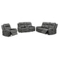 Conjunto de sofá reclinable tapizado de 3 piezas Raelynn gris