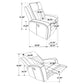Conjunto de sofá reclinable tapizado de 3 piezas Raelynn gris