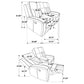 Conjunto de sofá reclinable tapizado de 2 piezas Raelynn gris