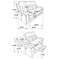 Conjunto de sofá reclinable tapizado de 3 piezas Raelynn gris
