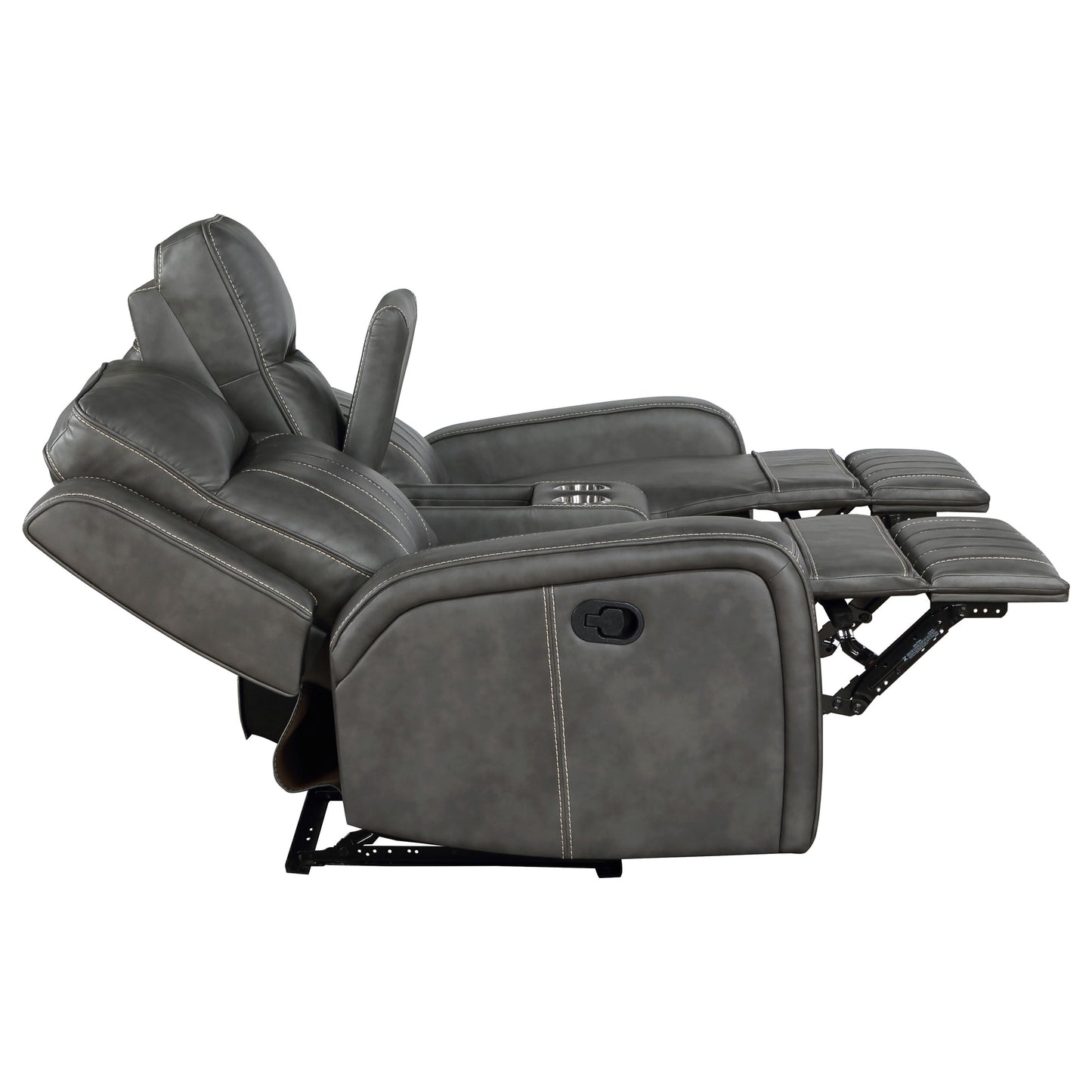 Conjunto de sofá reclinable tapizado de 3 piezas Raelynn gris