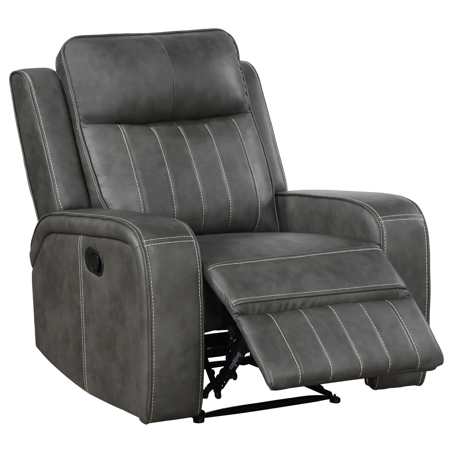 Conjunto de sofá reclinable tapizado de 3 piezas Raelynn gris