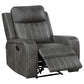 Conjunto de sofá reclinable tapizado de 3 piezas Raelynn gris