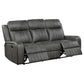 Conjunto de sofá reclinable tapizado de 3 piezas Raelynn gris