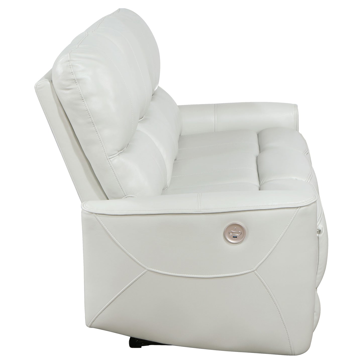 Sofá reclinable eléctrico tapizado Greenfield gris paloma