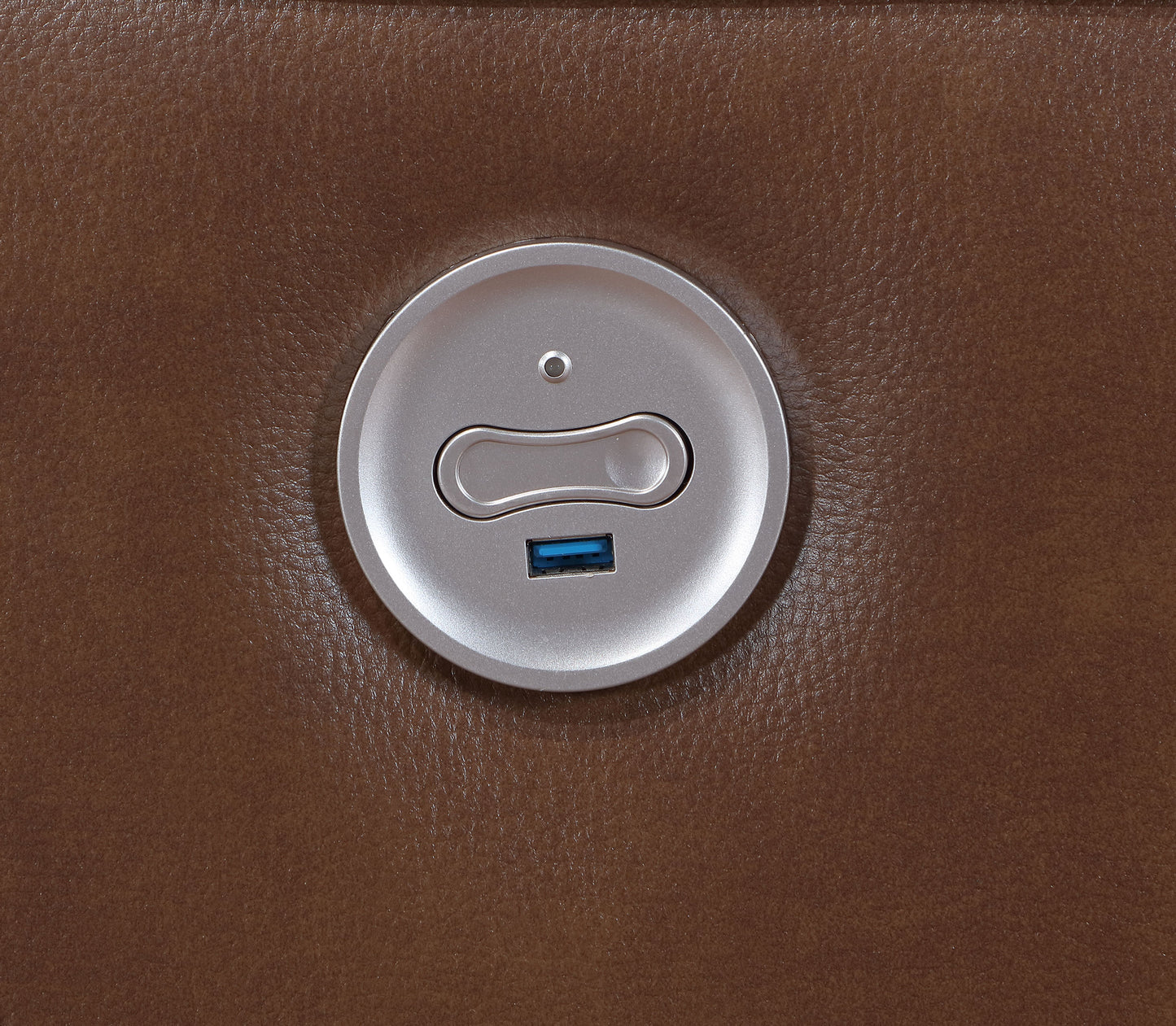 Conjunto de sofá reclinable eléctrico de 3 piezas Greenfield color marrón silla de montar