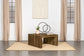Mesa de centro cuadrada de madera maciza Odilia color castaño rojizo