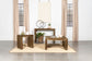 Mesa de centro cuadrada de madera maciza Odilia color castaño rojizo