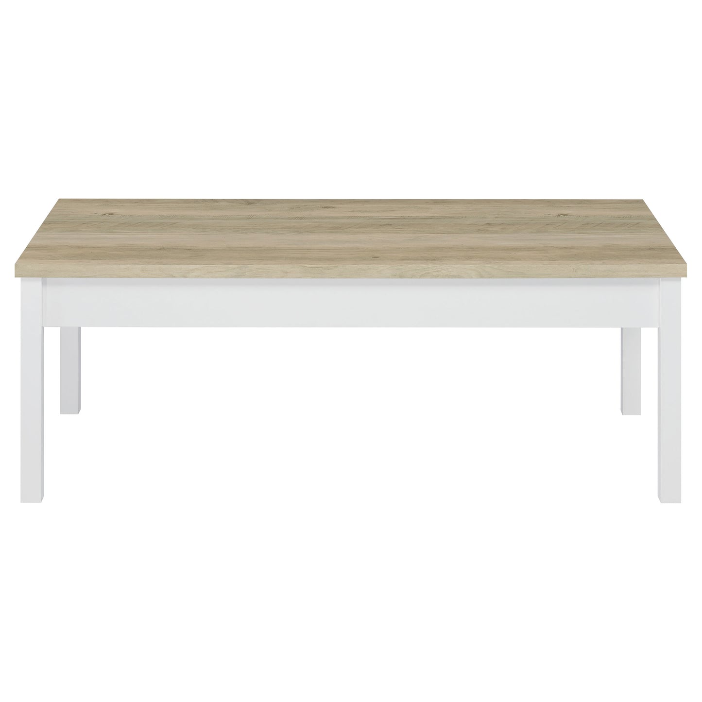 Juego de mesa de centro Stacie de 3 piezas en pino envejecido y blanco