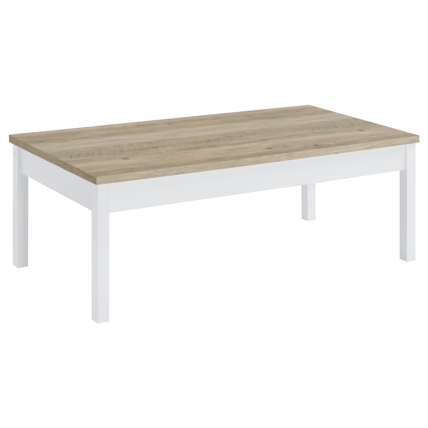 Juego de mesa de centro Stacie de 3 piezas en pino envejecido y blanco