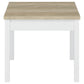 Juego de mesa de centro Stacie de 3 piezas en pino envejecido y blanco
