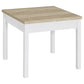 Juego de mesa de centro Stacie de 3 piezas en pino envejecido y blanco