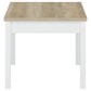 Juego de mesa de centro Stacie de 3 piezas en pino envejecido y blanco