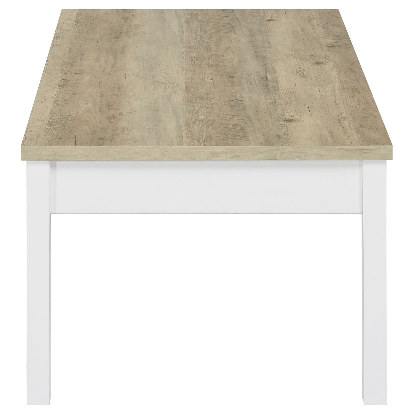 Juego de mesa de centro Stacie de 3 piezas en pino envejecido y blanco