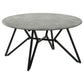 Hadi Round SmartTop Coffee Table Cement and Gunmetal