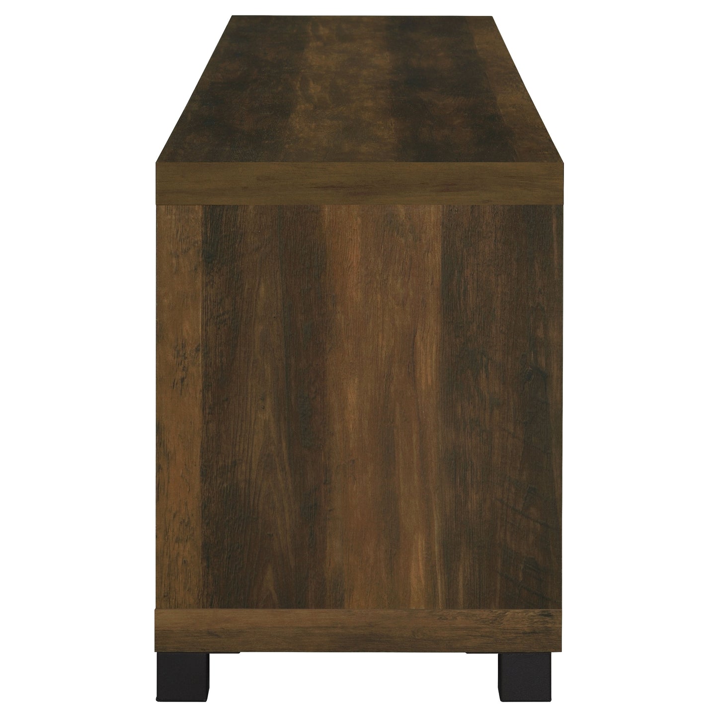 Mueble para TV Sachin de 4 puertas de madera de ingeniería de 79 pulgadas en pino oscuro