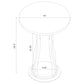 Soporte para plantas con tapa redonda de madera Elton, color cerezo