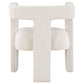 Silla auxiliar Petra Boucle tapizada con acento blanco