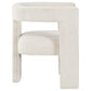 Silla auxiliar Petra Boucle tapizada con acento blanco