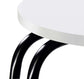 Mesa auxiliar redonda de 3 niveles Hilly en blanco y negro