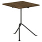 Mesa auxiliar decorativa con tapa de madera cuadrada Heitor, color marrón oscuro