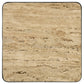 Mesa auxiliar Elyna con superficie de piedra cuadrada y acento beige