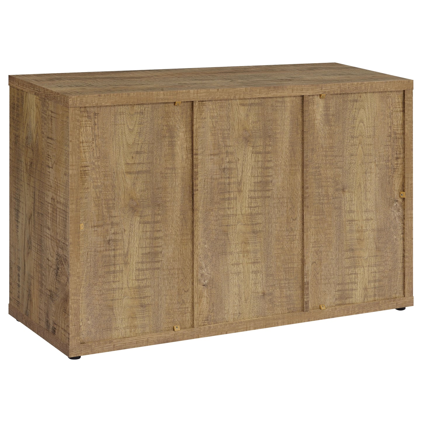 Pepita 3-door Engineered Wood Accent Cabinet with Adjustable Shelves Mango Brown