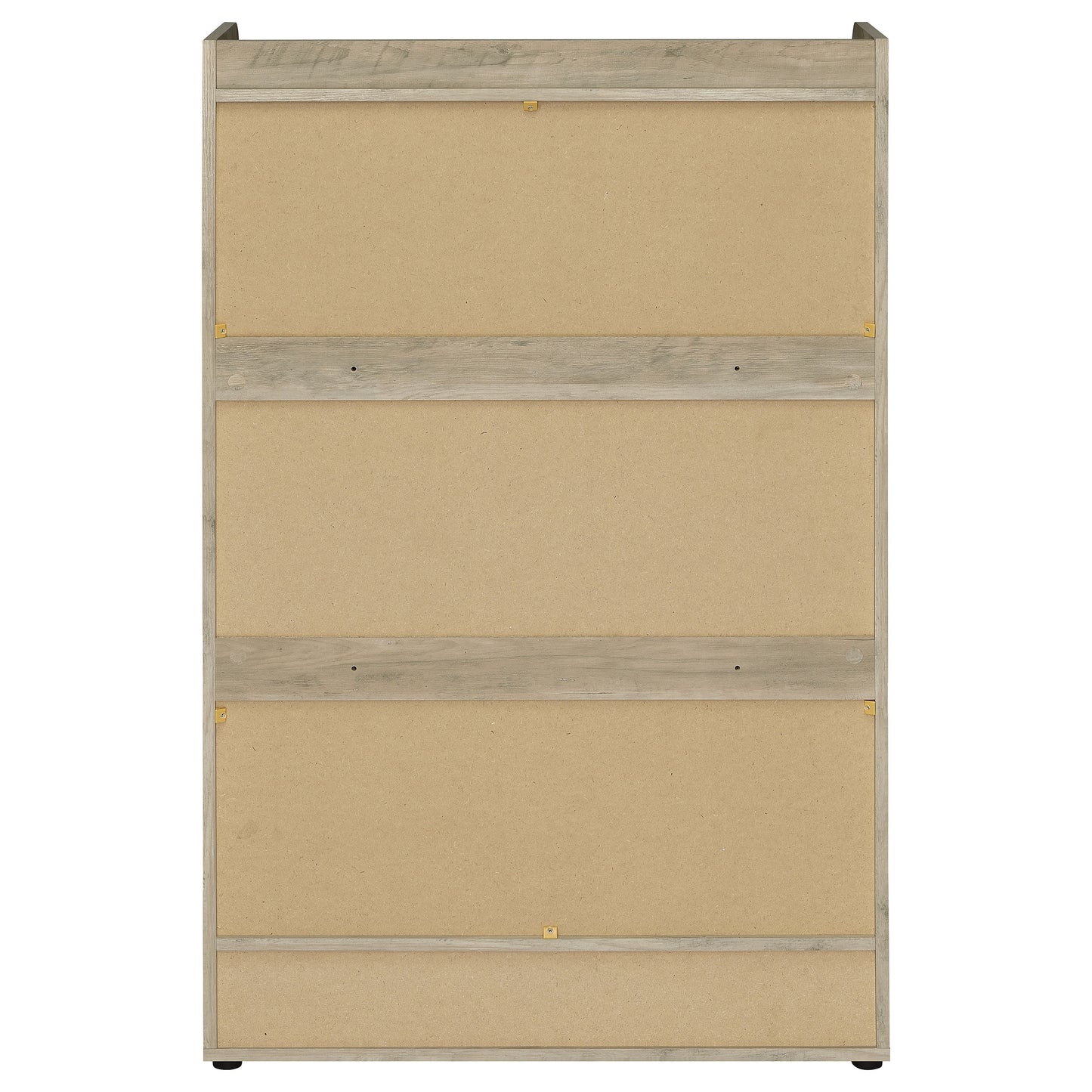 Zapatero Denia de 3 niveles de madera de ingeniería, color blanco