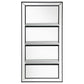 Espejo de pared rectangular Oriel de 24 x 47 pulgadas con 3 estantes, plateado